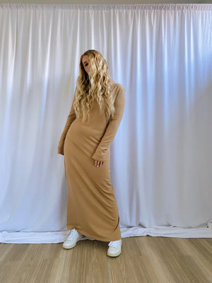 Like Honey Merino Dress in Tan