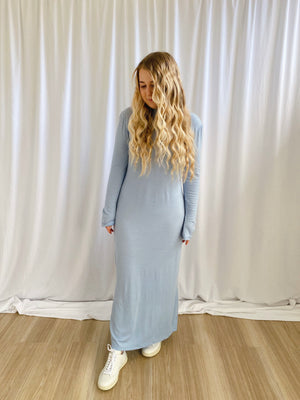 Like Honey Merino Dress in Baby Blue